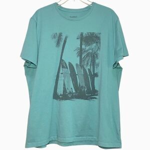 Goodfellow & Co. Surfboard Print Short Sleeve Tee in Green/Black Men’s XL